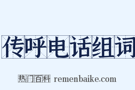 传呼电话组词是什么意思的图片